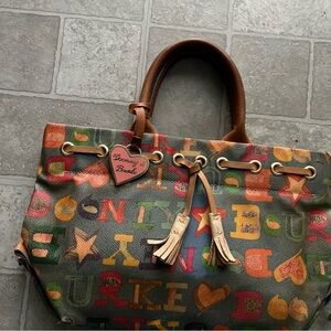 Vintage Dooney & Burke Green Purse Heart Charm